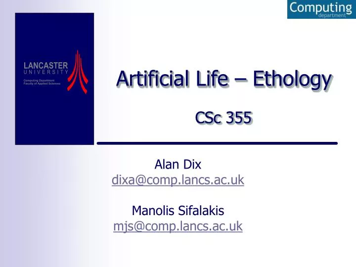 artificial life ethology