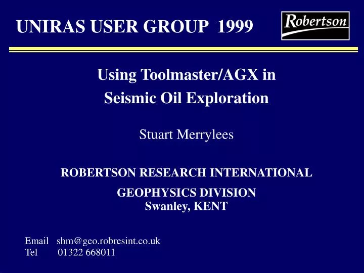uniras user group 1999