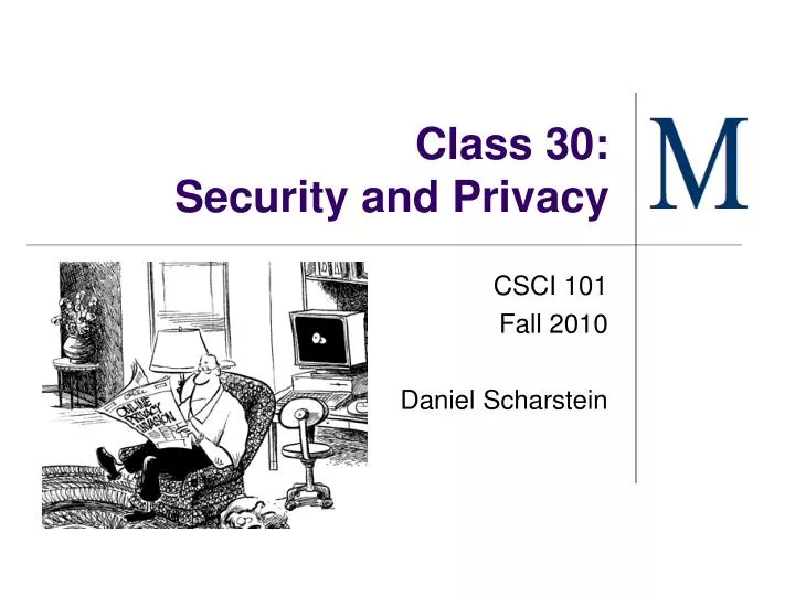 class 30 security and privacy
