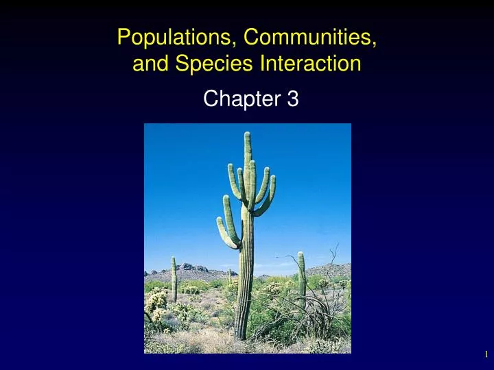 populations communities and species interaction