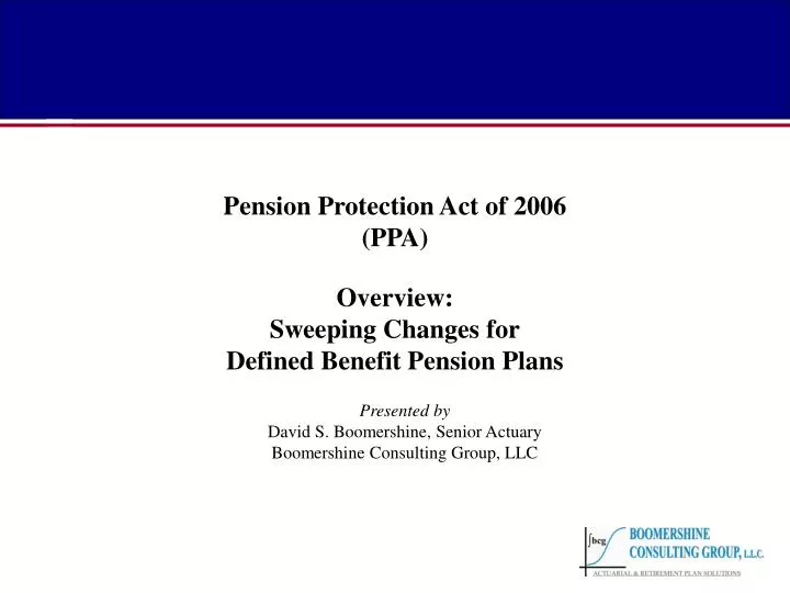 pension protection act of 2006 ppa