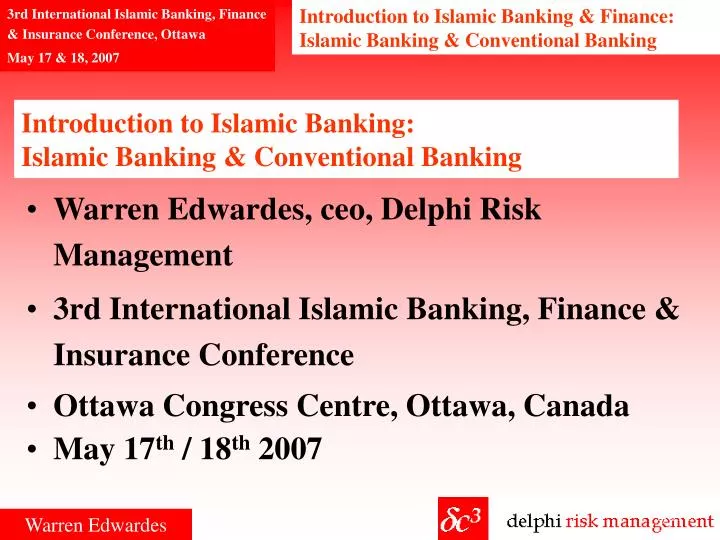 introduction to islamic banking islamic banking conventional banking