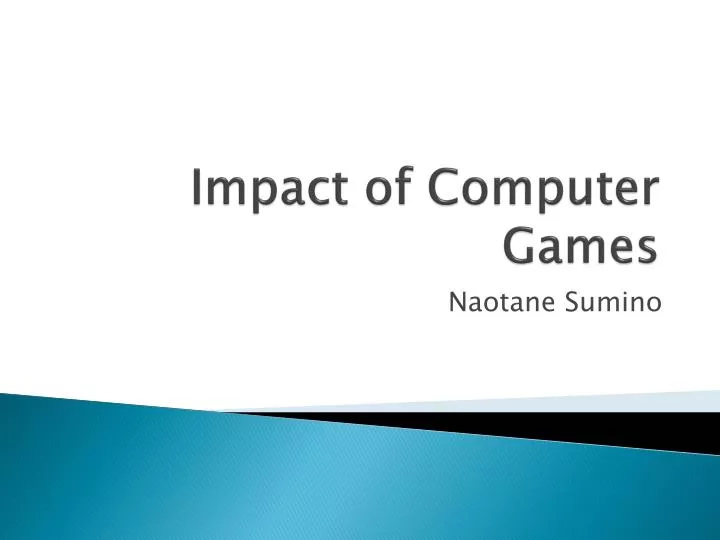 impact of computer games