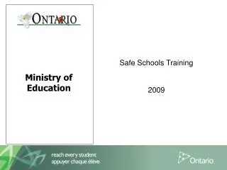 Safe Schools Training 2009