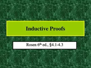 Inductive Proofs