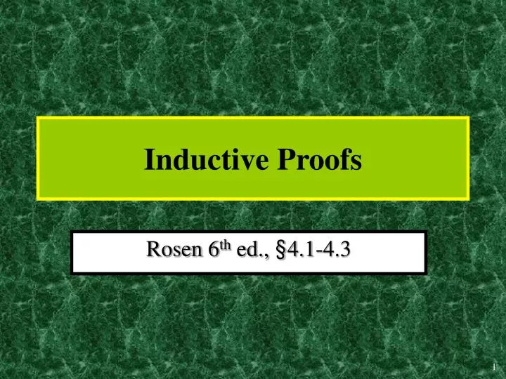 inductive proofs