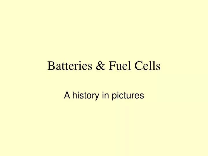 batteries fuel cells