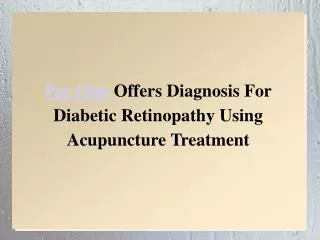 Per Otte Offers Diagnosis For Diabetic Retinopathy Using Acu