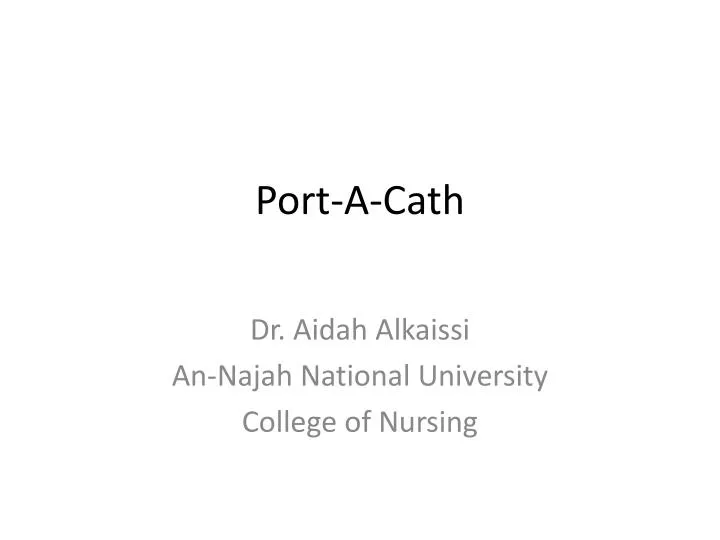 port a cath