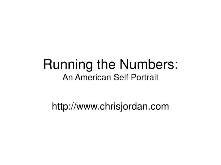 running the numbers an american self portrait