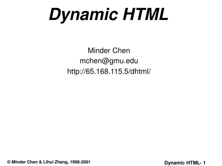 dynamic html