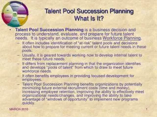 Talent Pool Succession Planning What Is It?