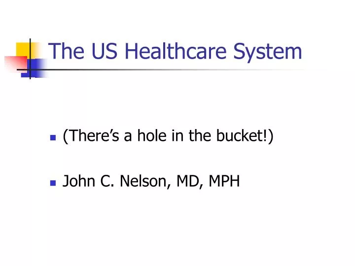 the us healthcare system