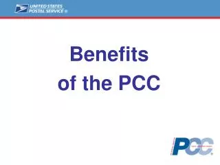 Benefits of the PCC