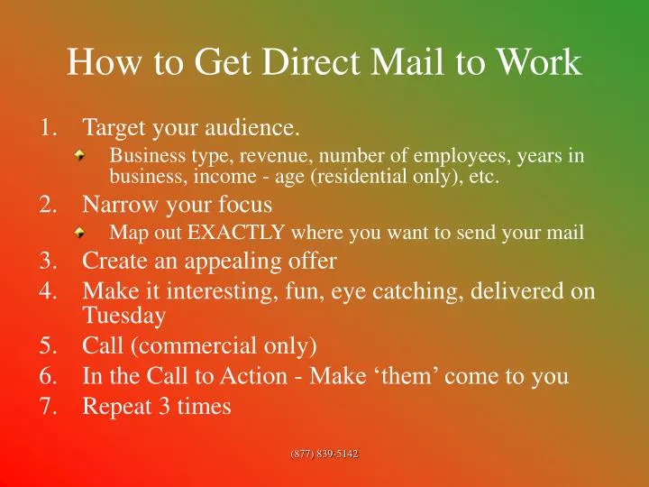 how to get direct mail to work