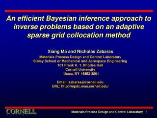 An efficient Bayesian inference approach to inverse problems based on an adaptive sparse grid collocation method