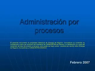 Administración por procesos