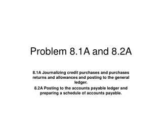 problem 8 1a and 8 2a
