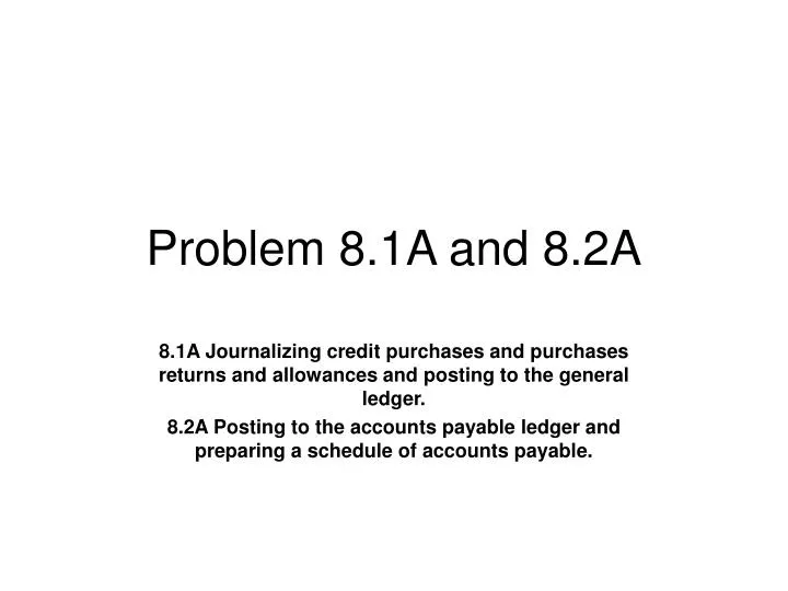 problem 8 1a and 8 2a