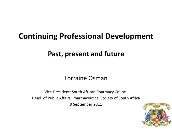 continuing professional development past present and future