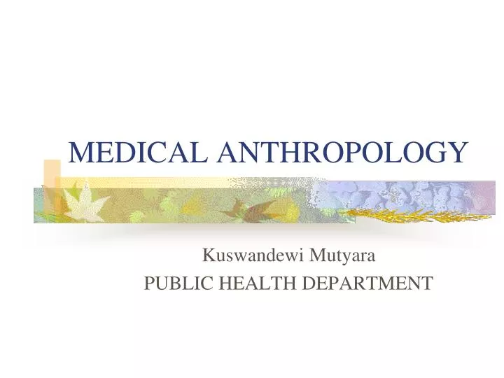 medical anthropology