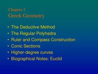 Chapter 2 Greek Geometry