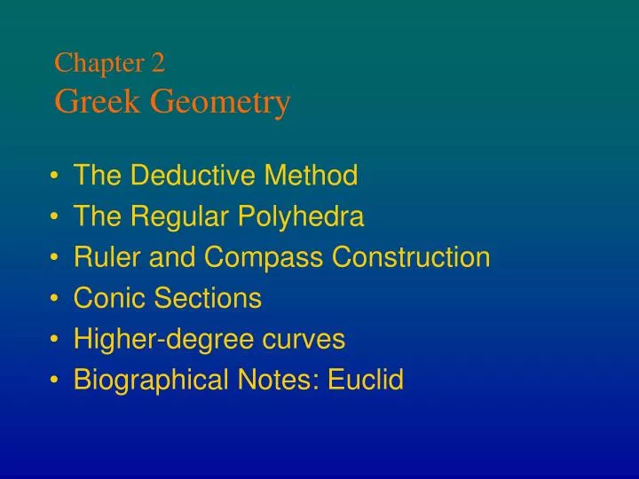 chapter 2 greek geometry