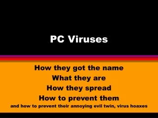 PC Viruses