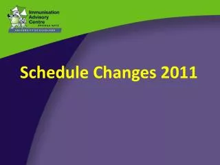 Schedule Changes 2011