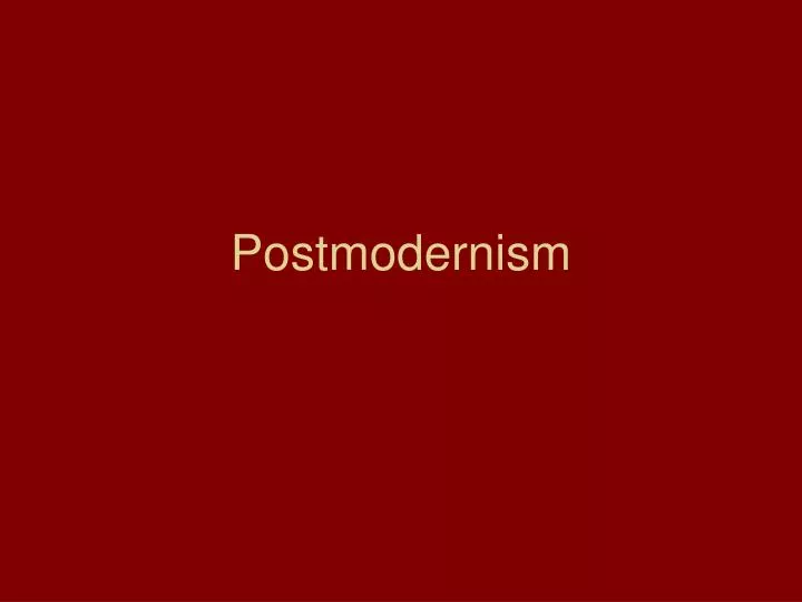 postmodernism