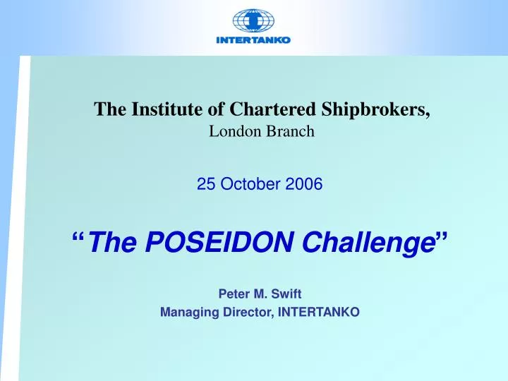 the institute of chartered shipbrokers london branch