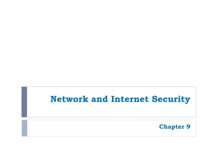 network and internet security