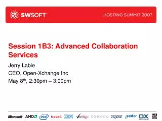 Session 1B3: Advanced Collaboration Services