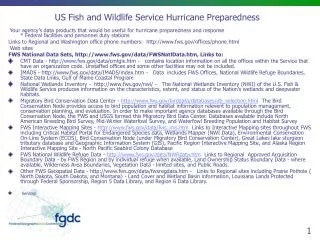 US Fish and Wildlife Service Hurricane Preparedness