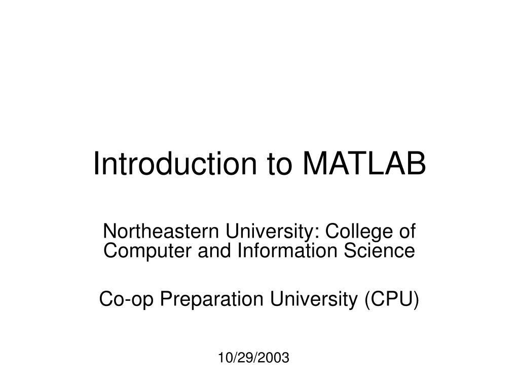 PPT - Introduction to MATLAB PowerPoint Presentation, free download ...
