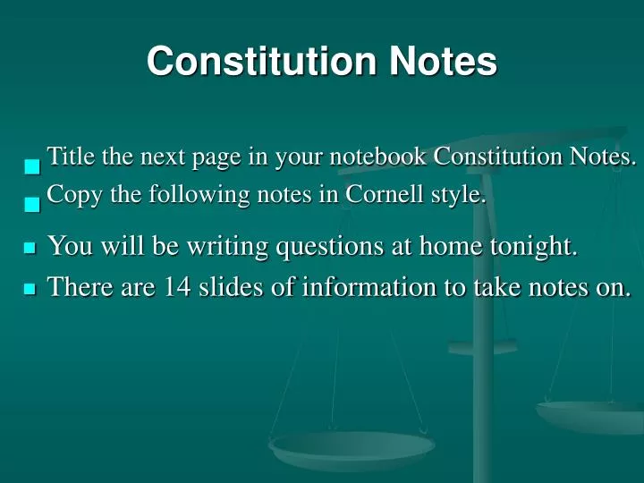 constitution notes