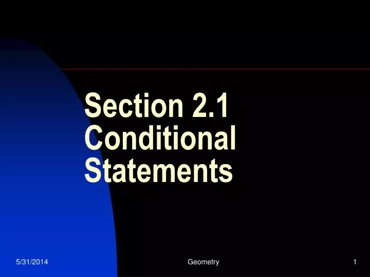 section 2 1 conditional statements