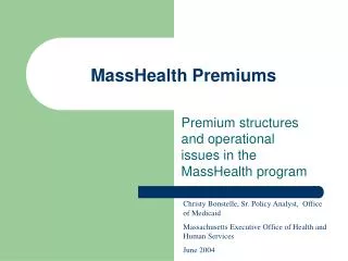 MassHealth Premiums
