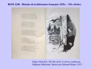 ROM 2240 Histoire de la littérature française (XIX e – XX e siècles)