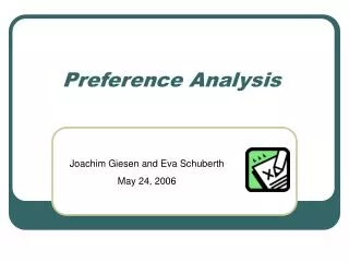 Preference Analysis