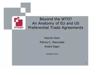 Beyond the WTO? An Anatomy of EU and US Preferential Trade Agreements
