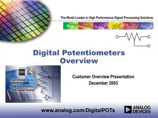Digital Potentiometers Overview