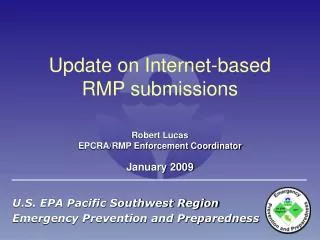 Update on Internet-based RMP submissions
