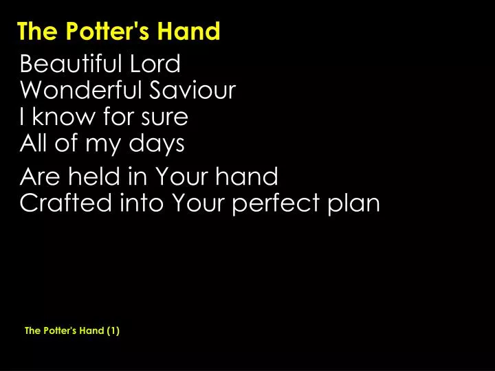 the potter s hand