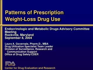 Patterns of Prescription Weight-Loss Drug Use