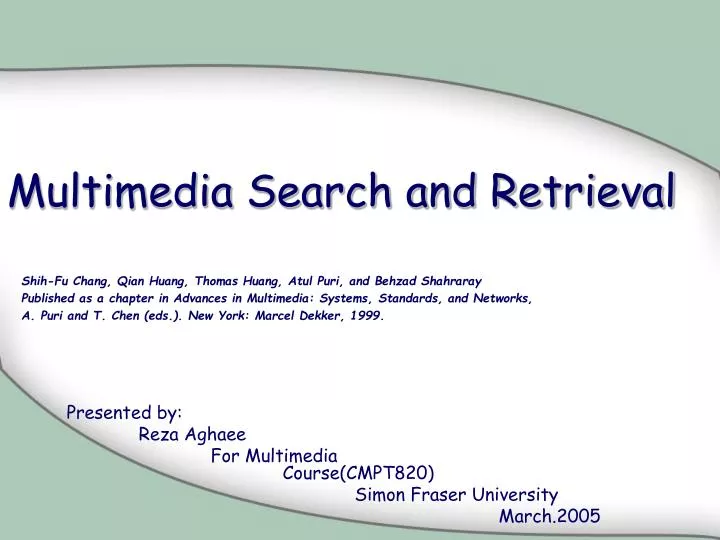 multimedia search and retrieval