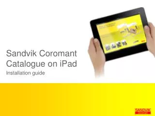 Sandvik Coromant Catalogue on iPad