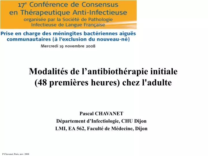 modalit s de l antibioth rapie initiale 48 premi res heures chez l adulte