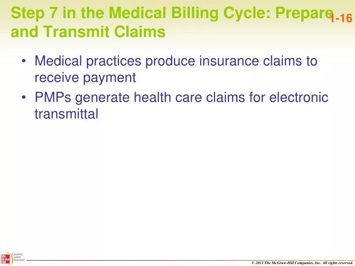 step 7 in the medical billing cycle prepare and transmit claims