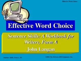 Effective Word Choice
